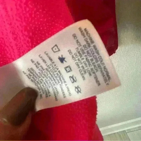 The Outfitters By Land's End Neon Pink Zip Up Jacket Sz L - Picture 9 of 15